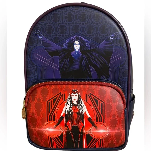 Marvel WandaVision Scarlet Witch Loungefly Bag NWOT Loungefly x Marvel Scarlet Witch Cosplay Mini Backpack | Get  main image 4